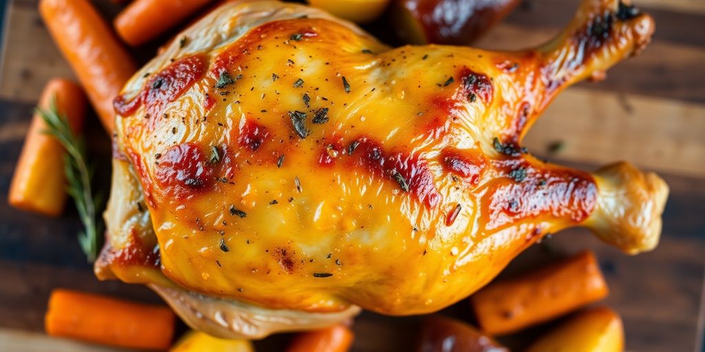 Crispy chicken, roasted vegitable